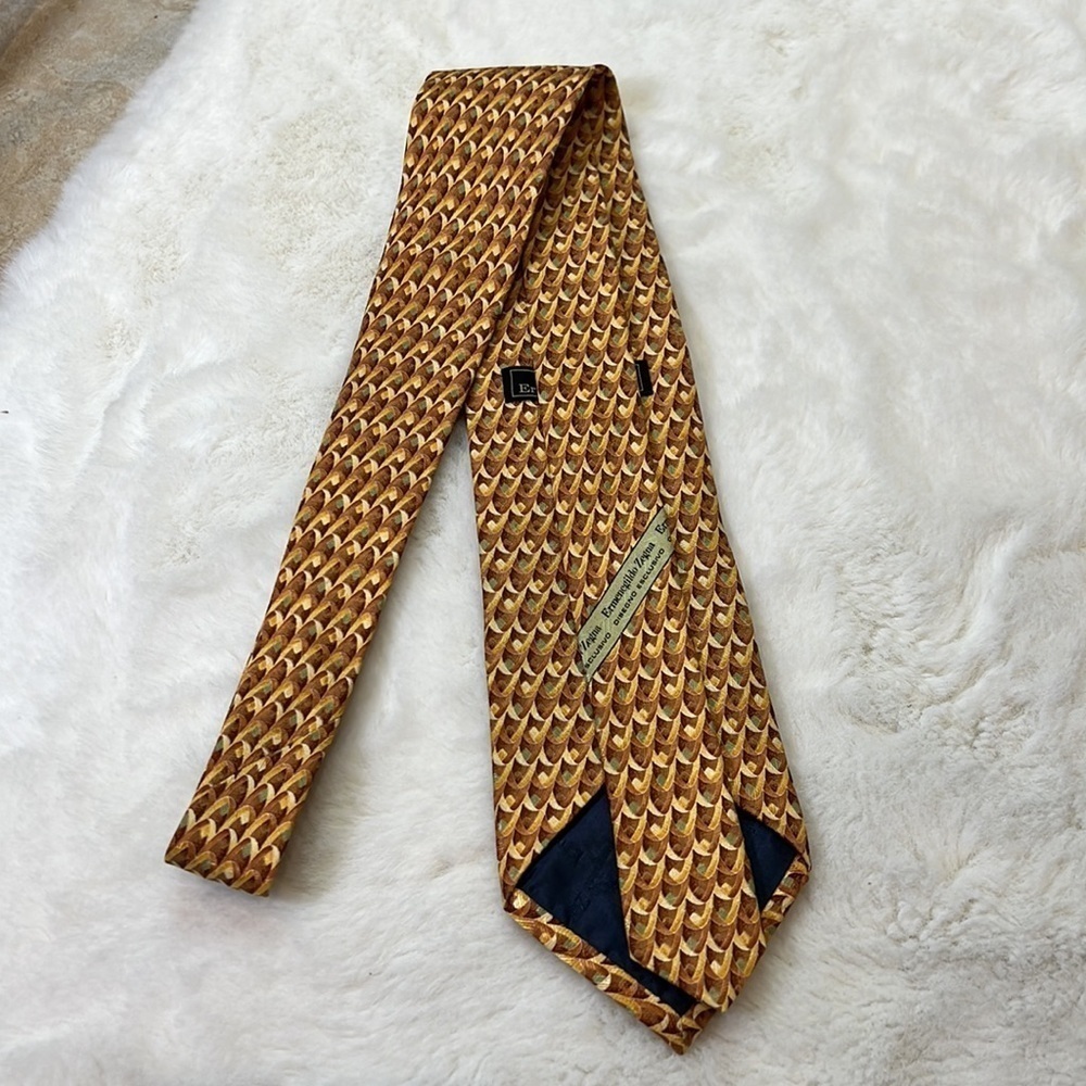 Ermengildo Zegna made in Italy silk tie exclusive design - Picture 11 of 11